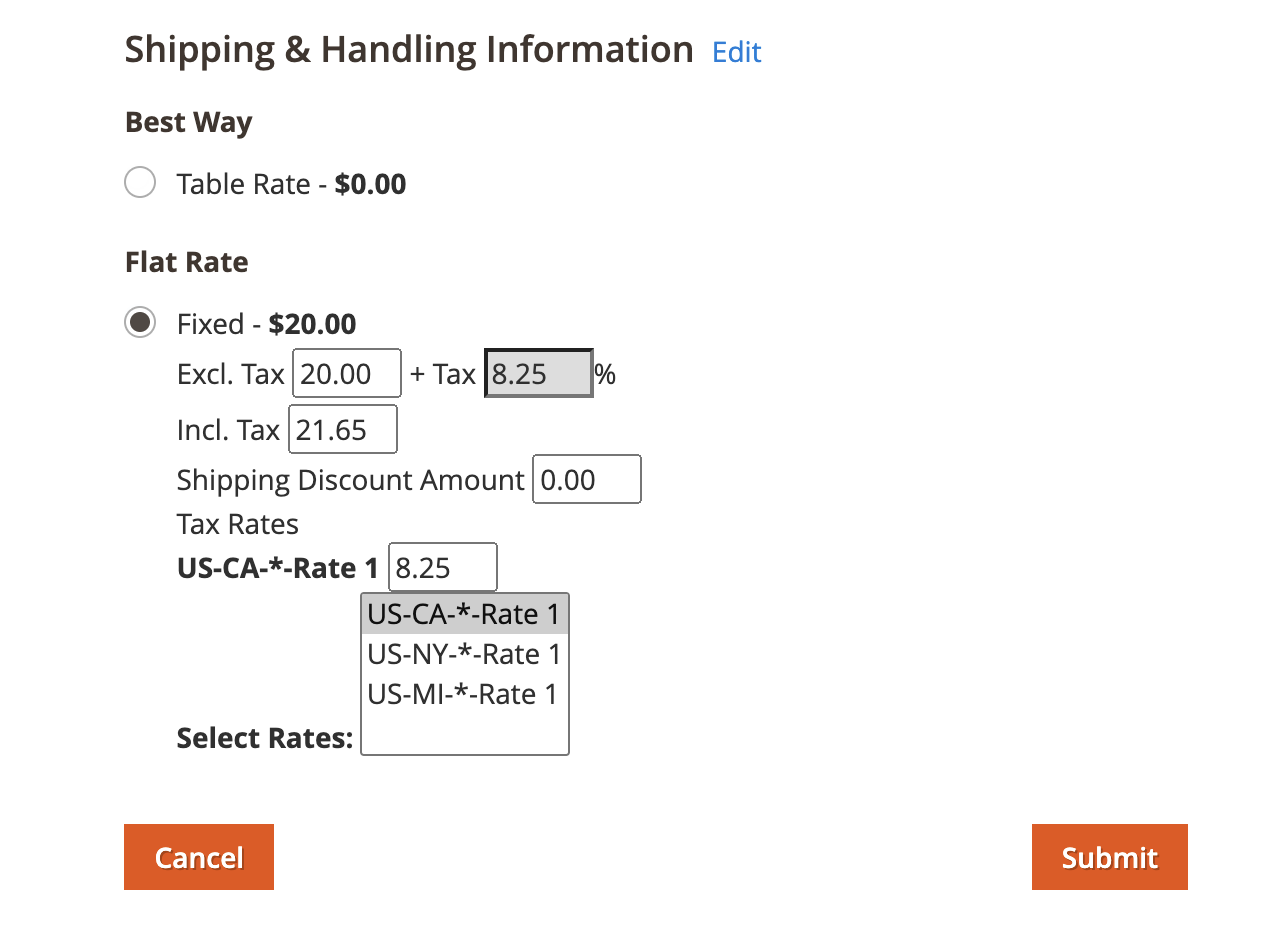 Magento 2 Order Management Order Modification Shipping